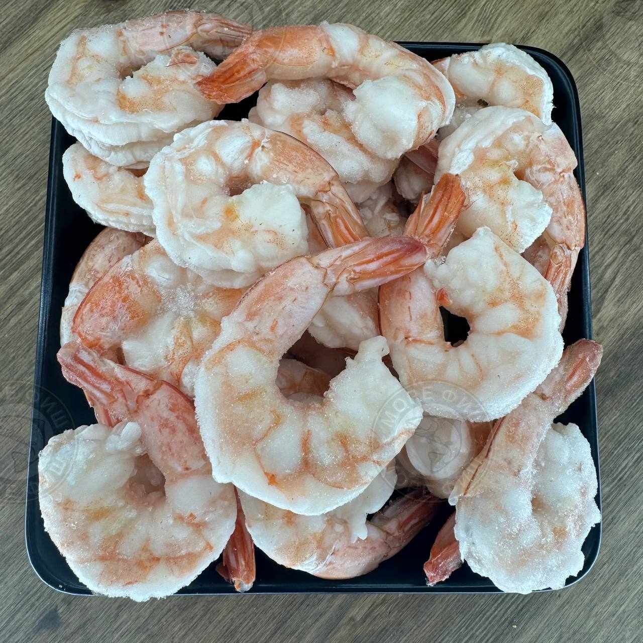 Мороженные креветки Ванамей, баланшированные, очищенные без вены
