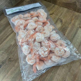 Мороженные креветки Ванамей, баланшированные, очищенные без вены