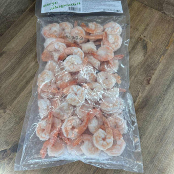 Мороженные креветки Ванамей, баланшированные, очищенные без вены